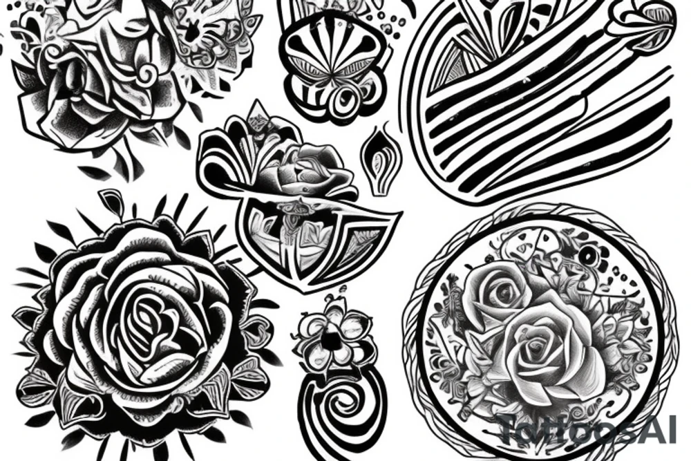 tramp stamp tattoo, 5 cm x 7 cm tattoo idea