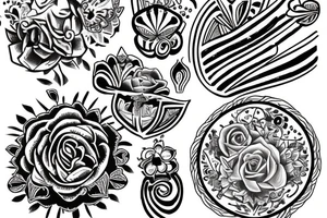tramp stamp tattoo, 5 cm x 7 cm tattoo idea