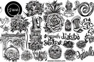 tramp stamp tattoo, 5 cm x 7 cm tattoo idea