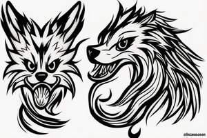 Arcanine fused with kleinspitz tattoo idea
