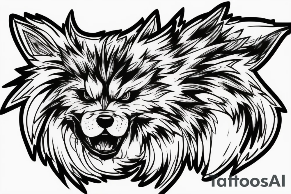 Arcanine fused with kleinspitz tattoo idea