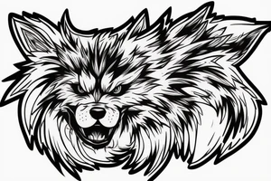 Arcanine fused with kleinspitz tattoo idea