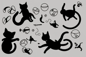 a cat skydiving out of a plane tattoo idea