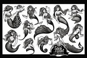 mermaid tattoo idea