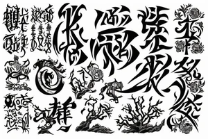 ghibli studio nordic script tattoo idea