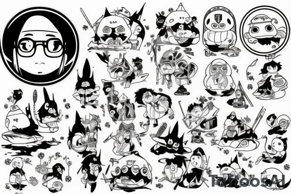 uyanga
hayao miyazaki tattoo idea