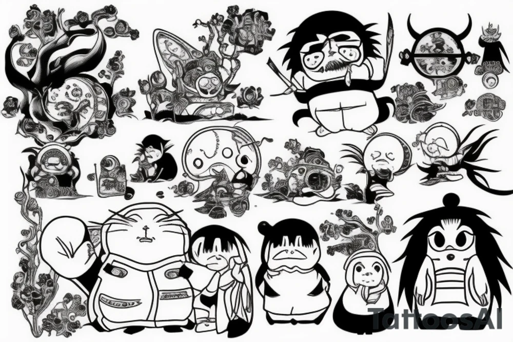 uyanga
hayao miyazaki tattoo idea