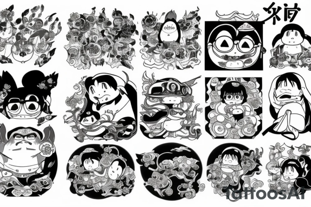 uyanga
hayao miyazaki tattoo idea