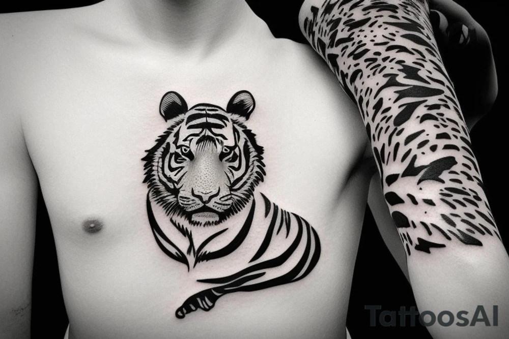 tiger realistic minimal impressive small size tattoo idea tiger realistic minimal impressive small size tattoo idea