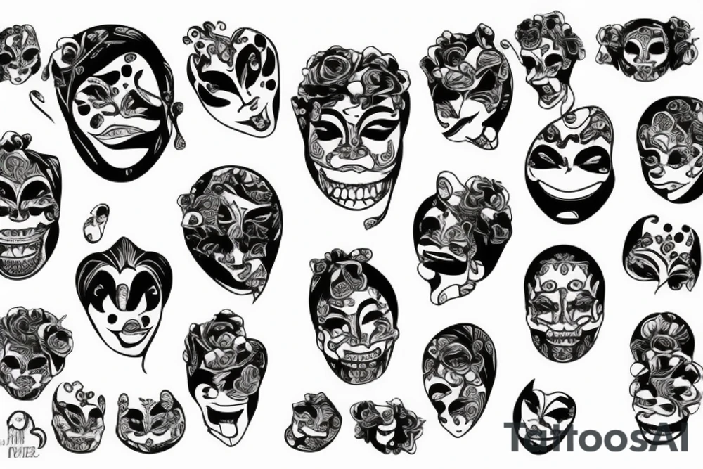 Smiled mouths tattoo idea