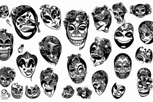 Smiled mouths tattoo idea