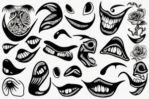 Mouths tattoo idea