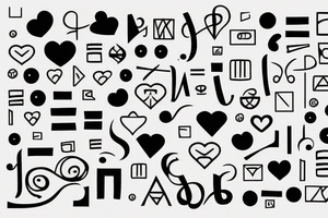 Minimal Music note with love tattoo idea