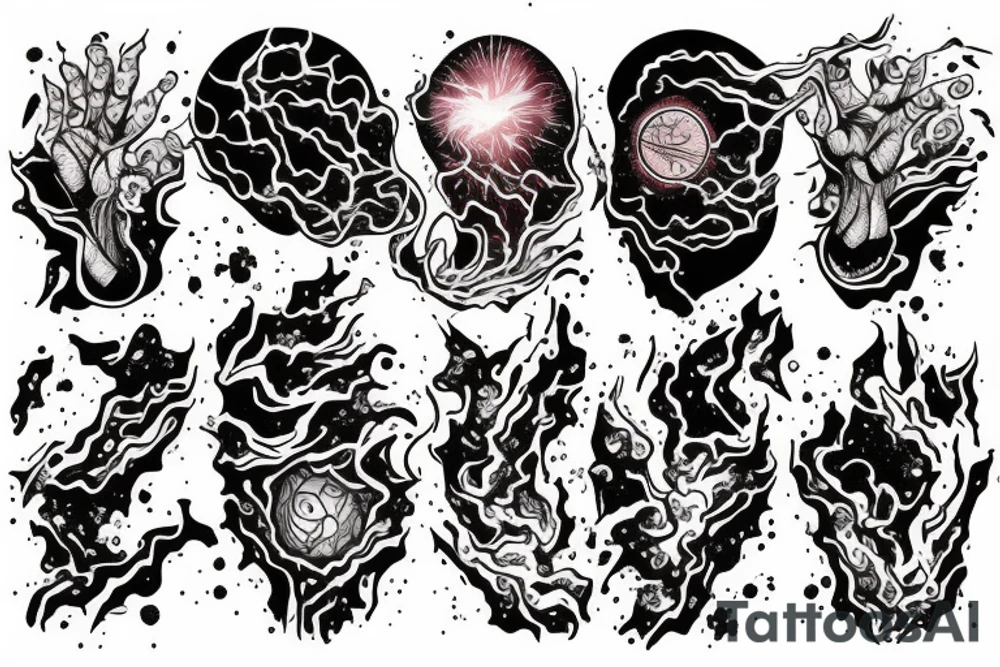 The earth exploding tattoo idea