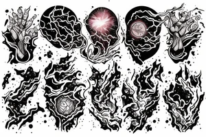The earth exploding tattoo idea