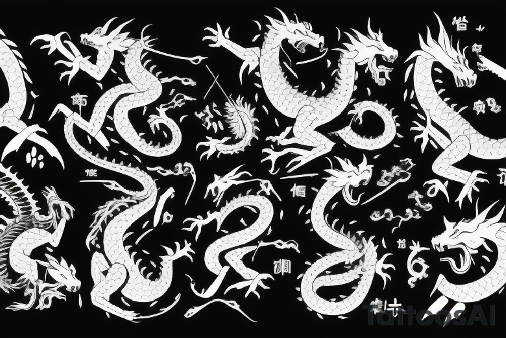 lone samurai and a dragon tattoo idea