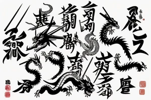 lone samurai and a dragon tattoo idea