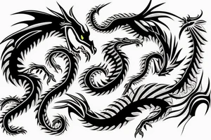 dragon across the forearm tattoo idea