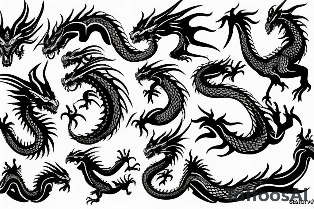 dragon across the forearm tattoo idea