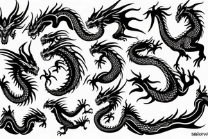 dragon across the forearm tattoo idea
