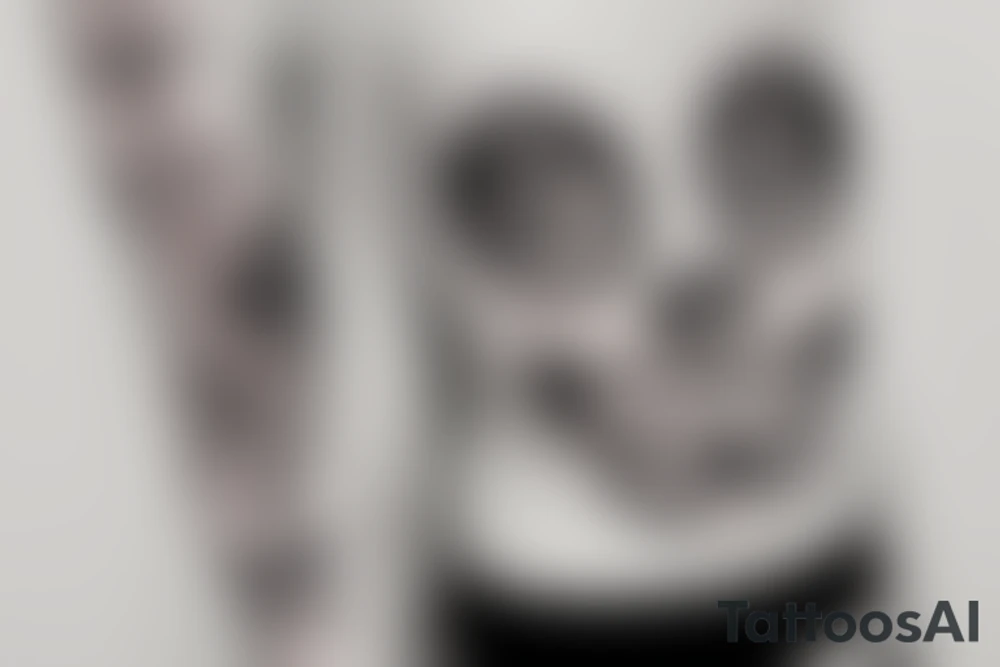 Smiley face with crosses for eyes tattoo idea