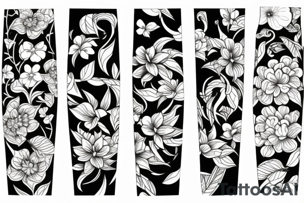 Flower and water tattoo idea