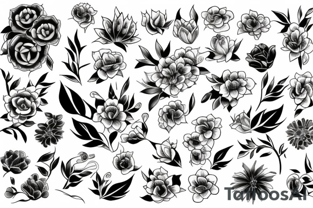 Flower and water tattoo idea
