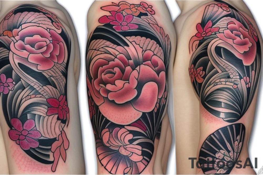 Flower and water tattoo idea
