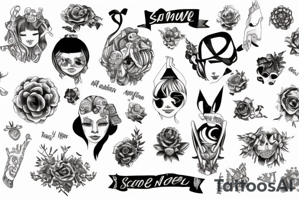 Wrist tattoo containing names Naomi, Noah, Sophie, Luca & Avery tattoo idea