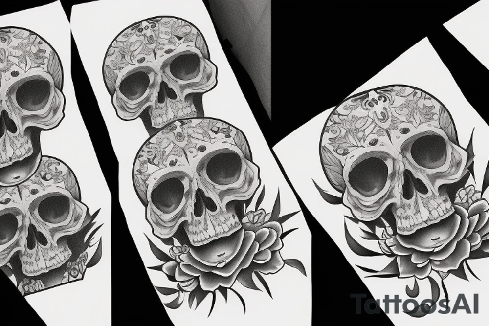 Momento Mori Skull tattoo idea