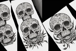 Momento Mori Skull tattoo idea