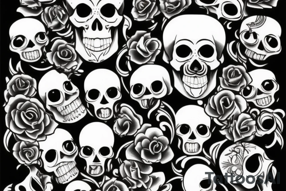 Momento Mori Skull tattoo idea