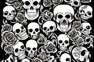 Momento Mori Skull tattoo idea