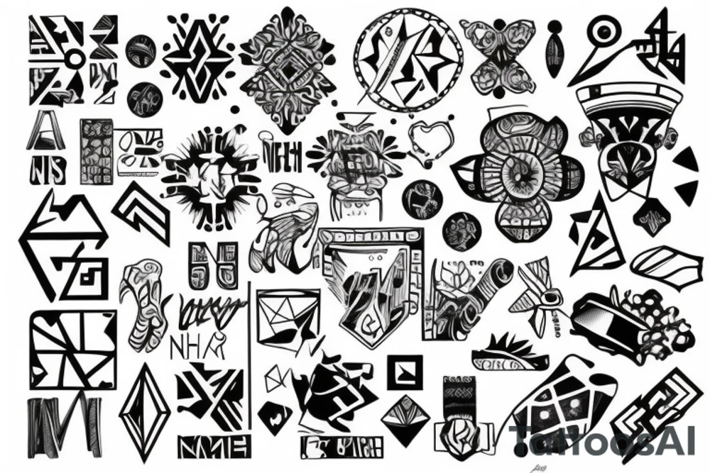 Wrist tattoo containing names - Naomi, Noah, Sophie, Luca & Avery tattoo idea
