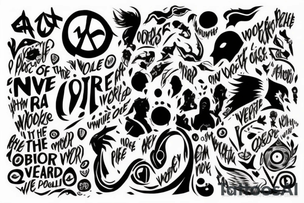 A world of only Victors. A
world of only peace. A world of only
love. I will create such a world.
I am… the ghost of the uchiha tattoo idea