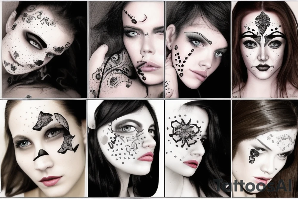 Girl face tattoo idea