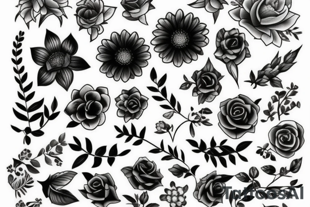 Flowers tattoo idea