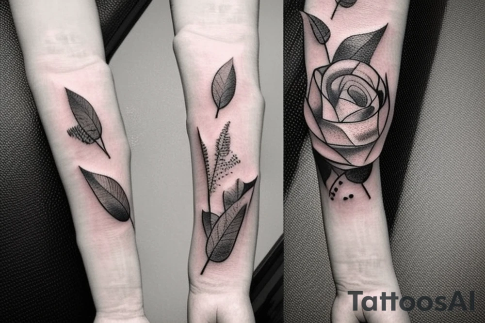 Very small size arm tattoo which is mixture of overthinker introvert, mystery tattoo idea