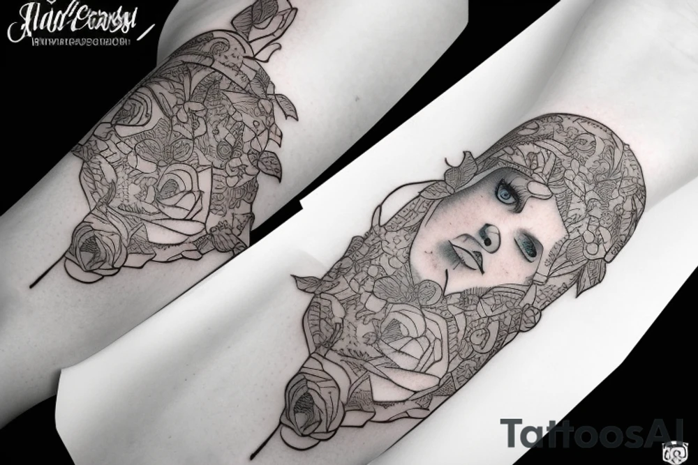 Very small size arm tattoo which is mixture of overthinker introvert, mystery tattoo idea