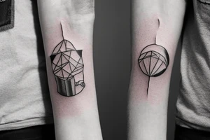 Very small size arm tattoo which is mixture of overthinker person, introvert person,mysterious person tattoo idea