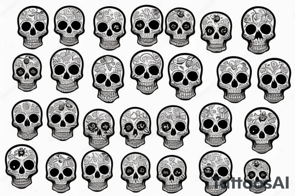 Flowers, skull tattoo idea