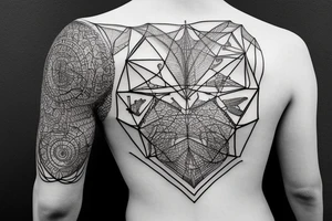 science theme dna tree brain future technologies heart words books wisdom philosophy art languages mathematics physics numbers geometries programming code tattoo idea