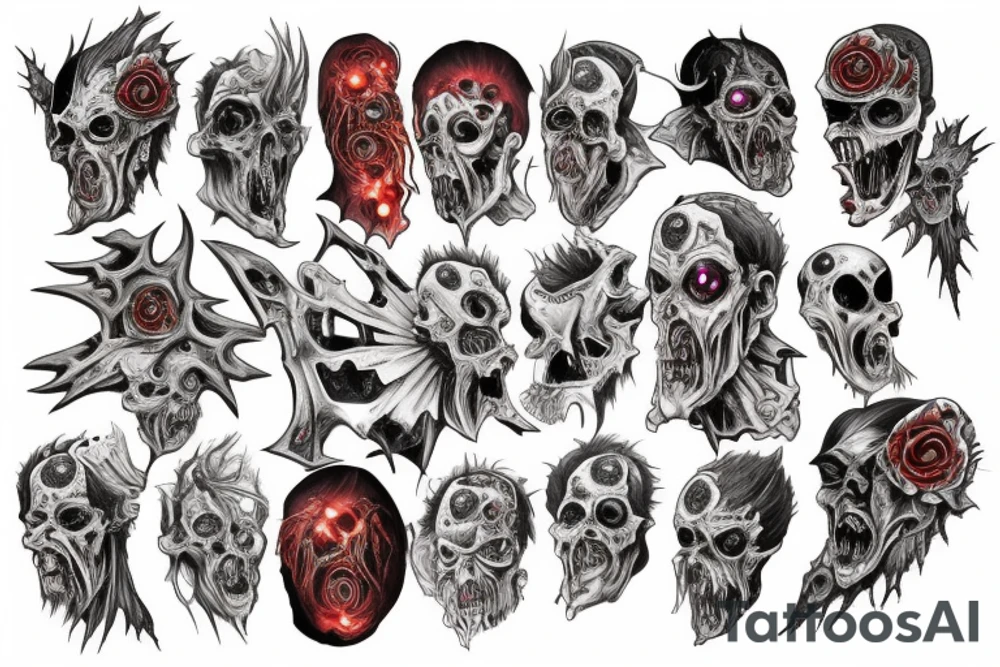 Zombie wizard tattoo idea