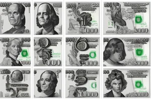 1000000 dollar bill note with million dollar intials tattoo idea