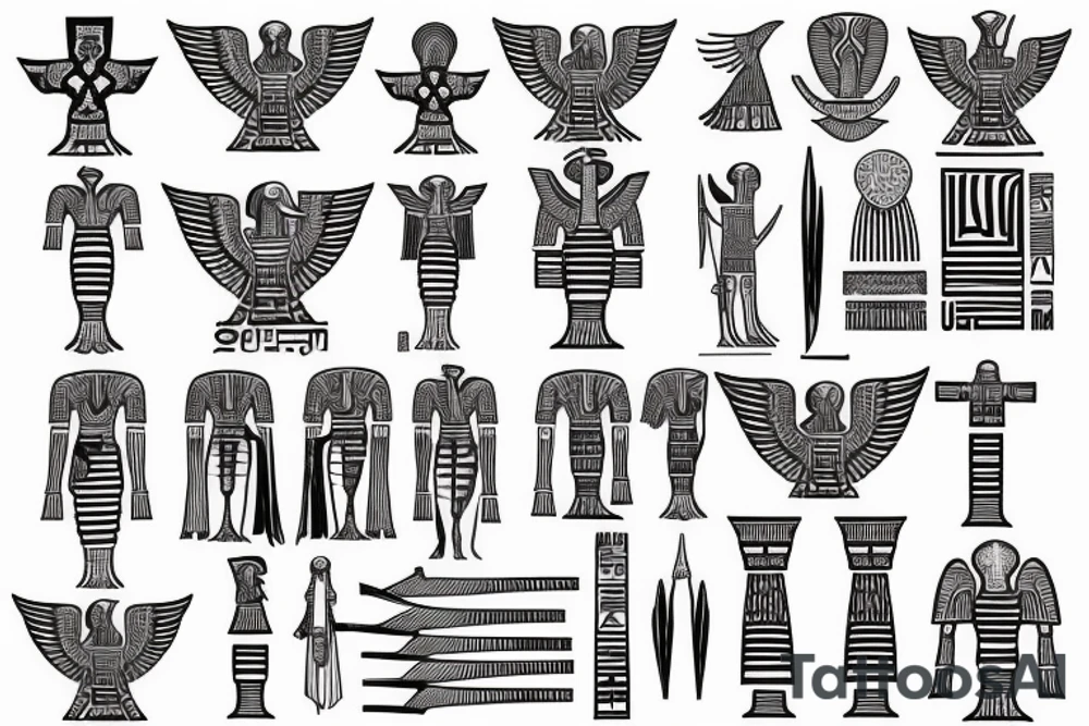 Ankh Egyptian cross tattoo idea