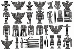 Ankh Egyptian cross tattoo idea