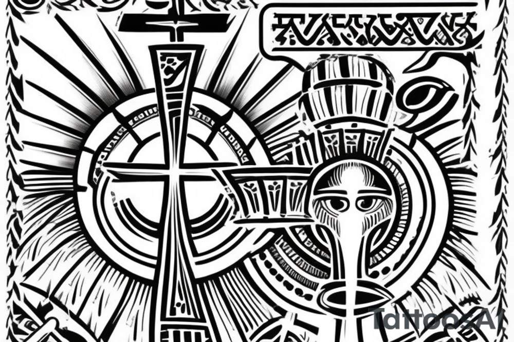 Ankh Egyptian cross tattoo idea