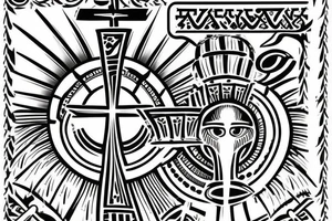 Ankh Egyptian cross tattoo idea