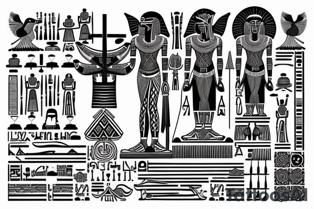 Ankh Egyptian cross tattoo idea
