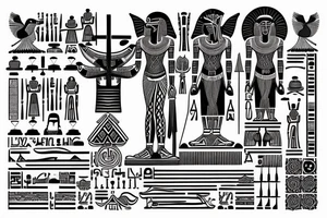 Ankh Egyptian cross tattoo idea